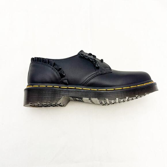 Dr. Martens Docs 1461 Frill Black Ruffled Leather Accent Loafer Size 6 NWT - Picture 6 of 6